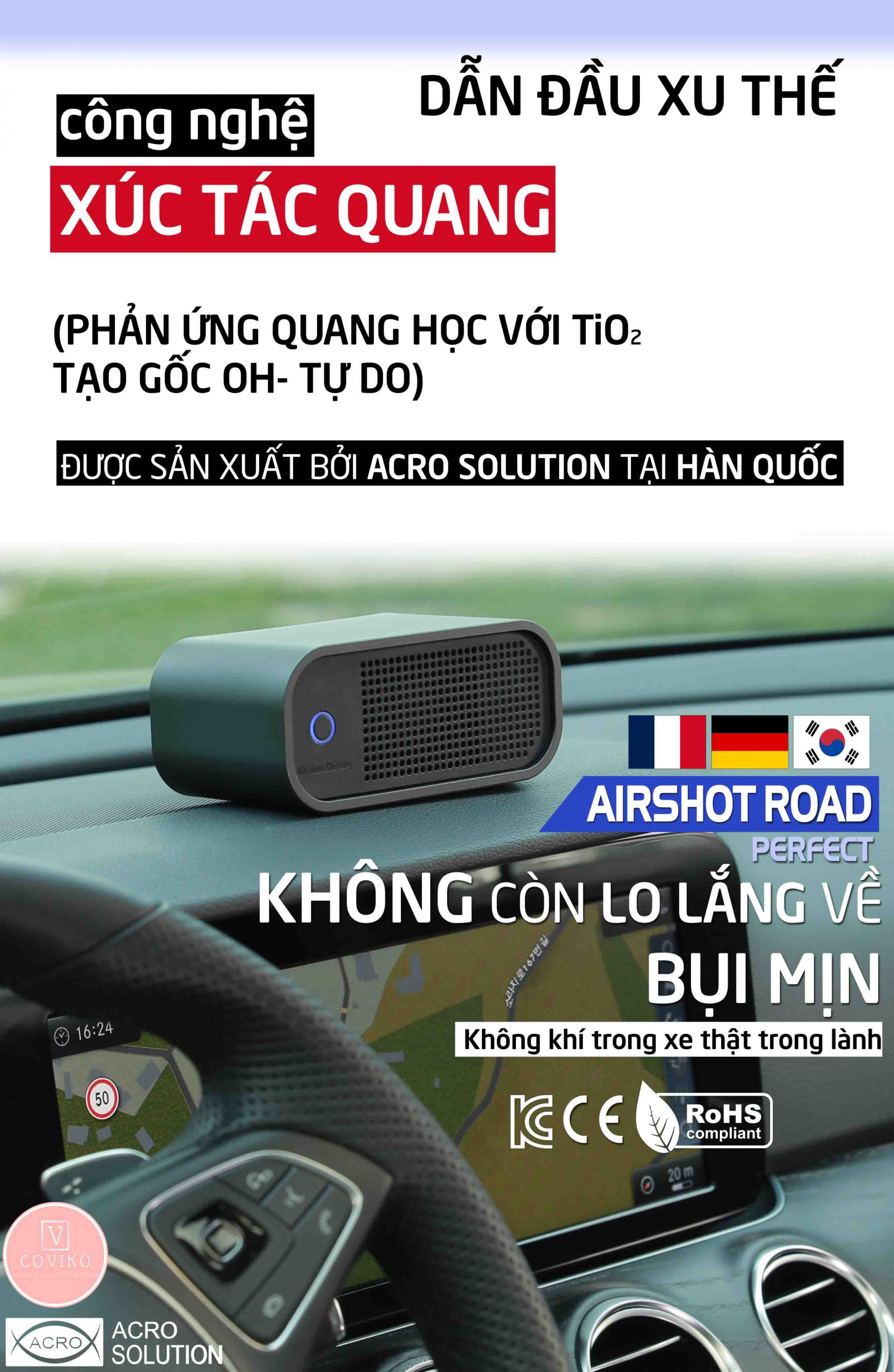 Máy lọc không khí trên ô tô Airshot Road
