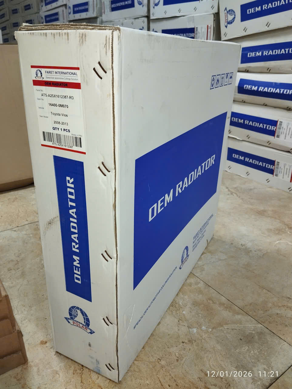 Két nước Toyota Vios (2008-2013) hàng (OEM) theo tiêu chuẩn mã chính hãng (16400-OM070)