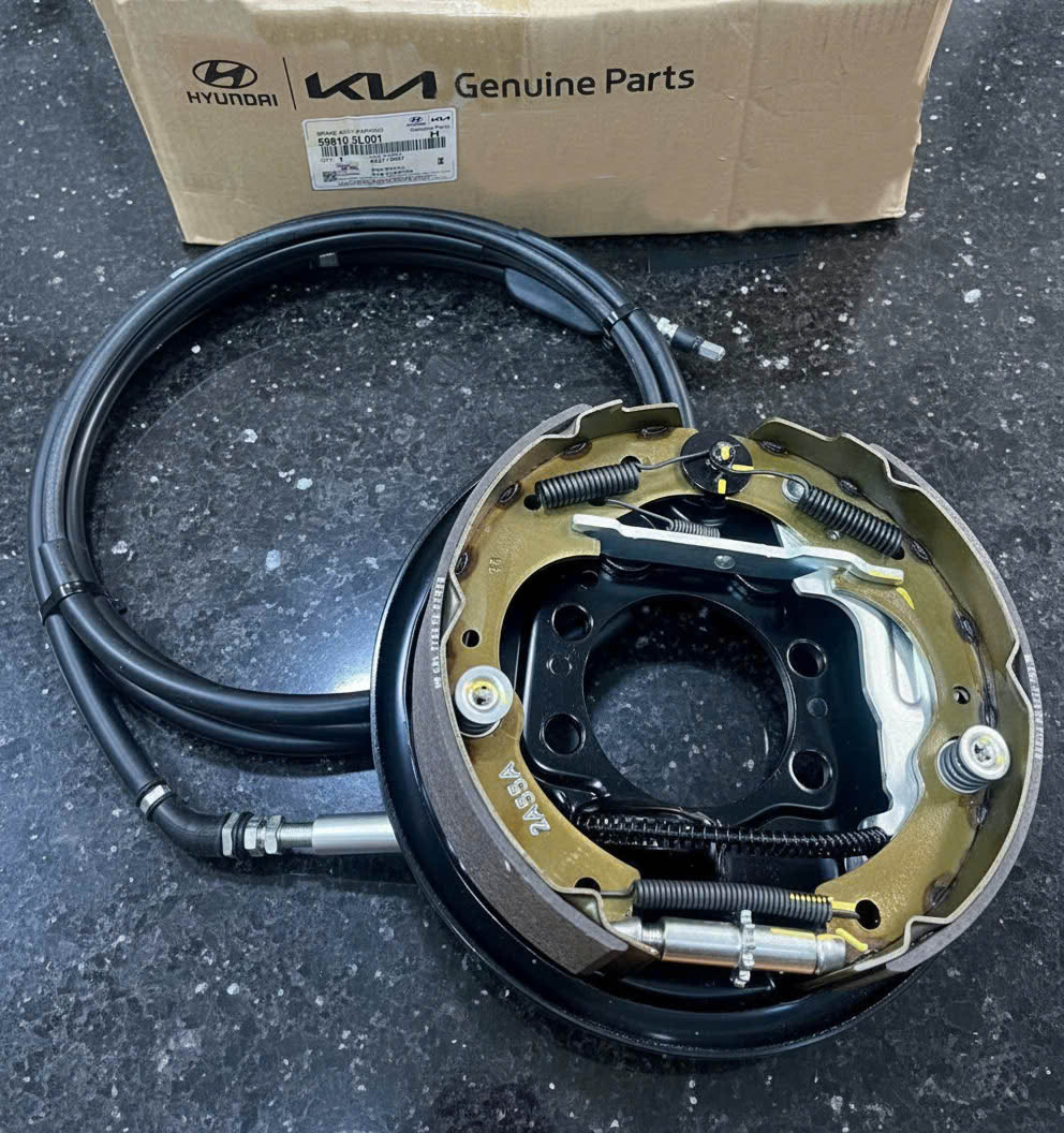 Bố thắng phanh tay 598105L001 (BRAKE ASSY-PARKING) cho Hyundai Mighty