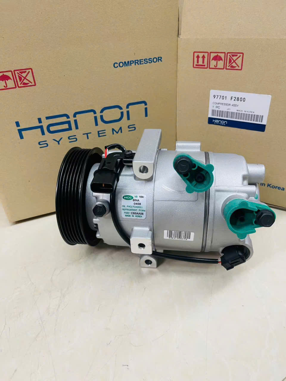 Lốc điều hòa (máy nén) 97701F2800 cho Hyundai Elantra; I30; Avante; Kia Cerato; Kia Forte; Kia Soul (2014-2020)