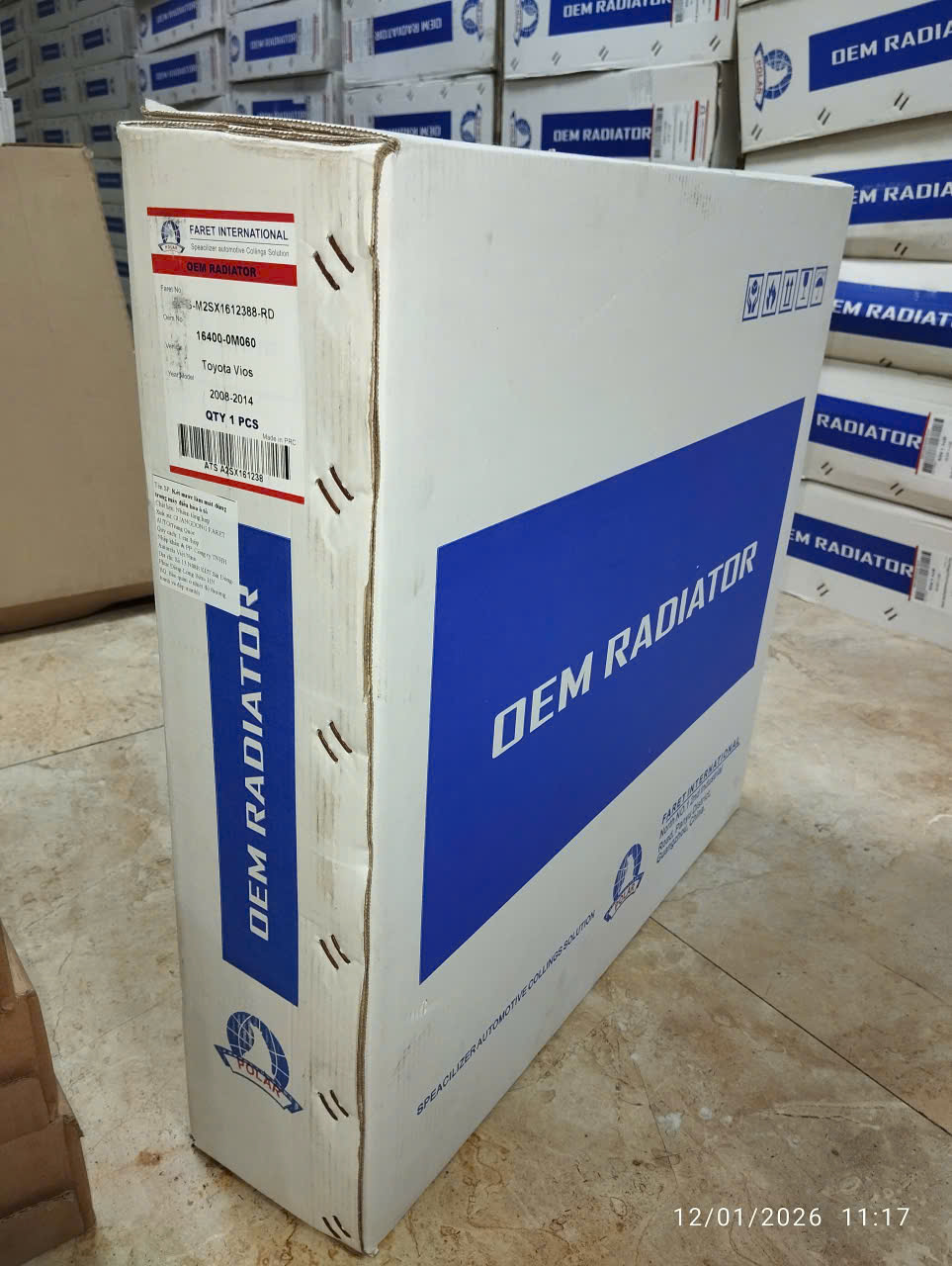 Két nước Toyota Vios (2008-2014) hàng (OEM) theo tiêu chuẩn mã chính hãng (16400-OM060)