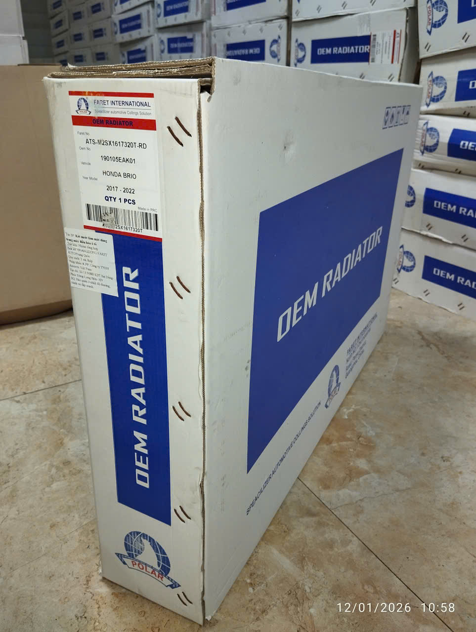 Két nước Honda Brio (2017-2022) hàng (OEM) tiêu chuẩn theo mã chính hãng (190105EAK01)